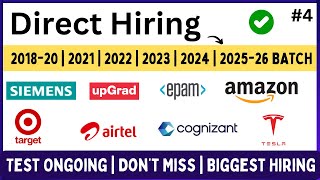 Siemens Cognizant Biggest Direct Hiring  201820 2021 2022 2023 2024 20252026 BATCH  PART4 [upl. by Citarella]