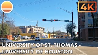 University of St Thomas to University of Houston in Houston Texas Drive with me [upl. by Aenej]