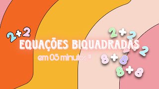 Aprenda a fazer EQUAÇÃO BIQUADRADA em apenas 05 MINUTOS [upl. by Thorstein]