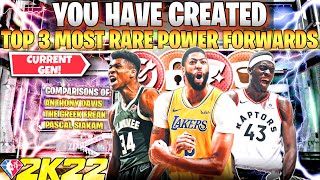 THE TOP 3 BEST RARE POWER FORWARD BUILDS on NBA 2K22 CURRENT GEN CONTACT DUNKSPRO DRIBBLE MOVES [upl. by Chessa]