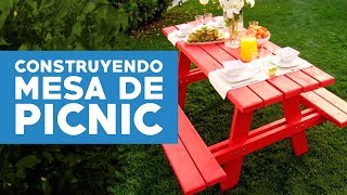 ¿Cómo construir una mesa de picnic [upl. by Cirdnek]