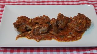 Cómo hacer higados de pollo con tomate y cebolla [upl. by Bethena]