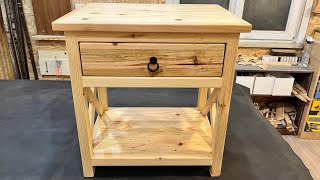 Making nightstand from pallets  Pallet wood nightstand diy  Paletten komidin yapımı [upl. by Lawlor277]