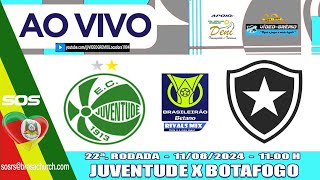 JUVENTUDE X BOTAFOGO  BRASILEIRÃO BETANO 2024  22ª RODADA  AO VIVO Simulação no eFOOTBALL [upl. by Ytitsahc]