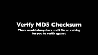 How to verify MD5 Checksum using Windows [upl. by Burgess]