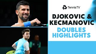 Novak Djokovic amp Miomir Kecmanovic Play Doubles In Paris  Paris 2023 Highlights [upl. by Comstock]