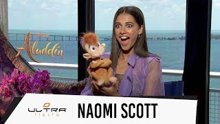 Aladdin interviews Princess Jasmine sort of Naomi Scott talks new Aladdin movie and three wishes [upl. by Eluj]