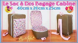 TUTO DIY COUTURE  Le Sac Bagage Cabine GRATUIT 40 x 20 x 25 cm RYANAIR ByMélou 🥰 [upl. by Kristien609]