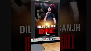 Poster design Photoshop tutorial diljitdosanjh diljit designskills [upl. by Anead608]