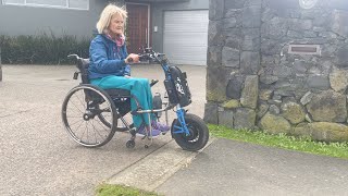 Long time wheelchair user meets Triride Power Assist by MaxAbility [upl. by Roobbie890]