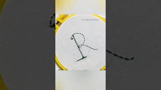 Running Stitch Letter HE handembroidery runningstitch youtubeshorts shortsfeed [upl. by Joann]