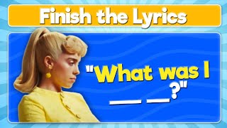 Finish the Lyrics  Popular 2023 Songs Music Quiz [upl. by Kelley]