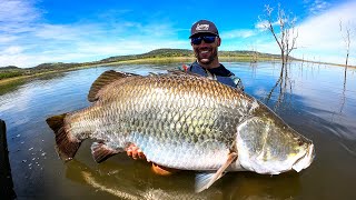 My biggest freshwater fish EVER Barramundi fishing [upl. by Gwenette]