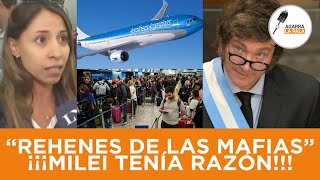 PASAJERA SANJUANINA ESTALLO Y LE DA LA RAZÓN A MILEI EN AEROPARQUE “REHENES DE ESTA INMUNDA MAFIA” [upl. by Dene]