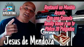 RESTAURACION DE UN ARCADE CON UNA FAMILY GAME Y UN TV PHILCO 20 PULGADAS [upl. by Klemens360]