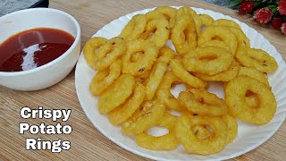 Potato Rings Recipe  Crispy Aloo Rings  Easy Crispy Breakfast Recipe [upl. by Refinej]