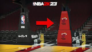 How to make Custom Stanchions Modding tutorial NBA2K23 [upl. by Idoux]