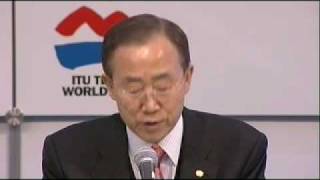 ITU TELECOM WORLD 2009 Press Conference  Statement UNSG [upl. by Inavoig]