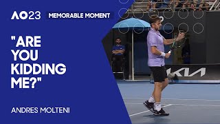 Wawrinka amp Molcans EPIC Rally  Australian Open 2023 [upl. by Notselrahc864]