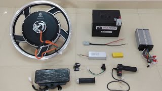 Powerfull 2000 watt Hybrid hub motor kit for bike  petrolElectric [upl. by Barsky82]