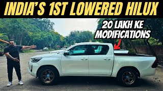 30 LAKH KI HILUX 20 LAKH Kİ MODIFICATION 😱  SLAMMED HILUX 🔥 [upl. by Harl]