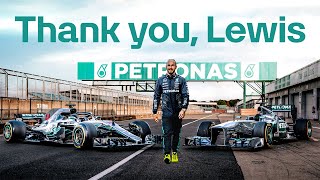 PETRONAS Reunites Lewis Hamilton With His Iconic Mercedes F1 Cars [upl. by Lowenstern]