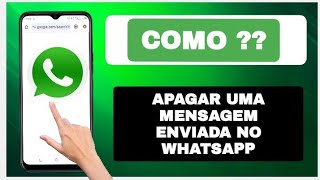 como apagar uma mensagem enviada no WhatsApp [upl. by Carew]