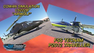 LIVE FIRST IMPRESSIONS COWAN SIM CS222B quotAIRWOLFquot  FSS TECNAM P2012 TRAVELLER  MSFS 2020 [upl. by Ilek]