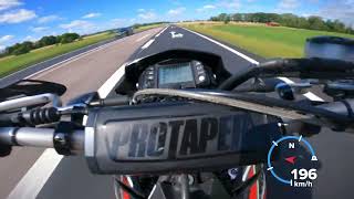 Aprilia SXV 550  Supermoto top speed GPS [upl. by Nigem]