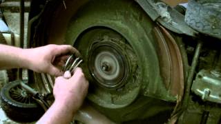 quot LAWN MOWER REPAIRquot HONDA HRC216 COMMERCIAL MOWER REPAIR how to replace a broken clutch spring [upl. by Shipman36]