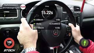 VW Golf VI  16 TDI  Stock vs Stage 1 by PlusPerformancero 0100kmh amp 14 mile [upl. by Bick28]