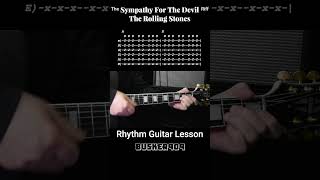 The quotSympathy For The Devilquot Riff  Strum Pattern  No Chat Guitar CoverLesson 6 shorts [upl. by Suiramaj]