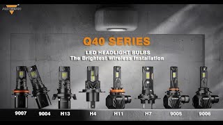 Auxbeam® New Launch Q40 Series The Brightest Wireless Installation [upl. by Hctud]