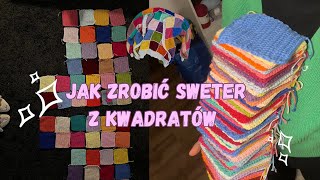 Jak zrobić sweter na szydełku z kwadratów  tutorial ✨ [upl. by Nnairam]