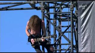 Airbourne  Guitar solo in the sky Rock Am Ring 2010 [upl. by Ueihttam]