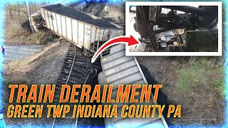 Train Derailment  Green Twp Indiana County PA  11252020 [upl. by Lathe]