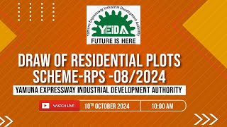 Live  Draw for allotment of YEIDA Residential Plots I RPS 0824 I Yamuna Expressway Authority [upl. by Glassco]