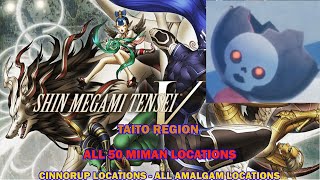 Shin Megami Tensei 5 walkthrough  Taito region  All 50 miman amp cinnorup locations [upl. by Hcardahs245]