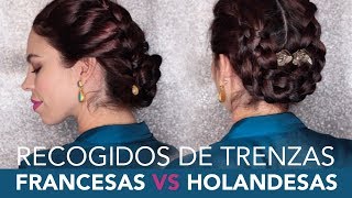 Trenzas Holandesas VS Trenzas Francesas  Recogidos fáciles [upl. by Woodward898]