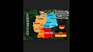 Heat map of German Gdp per Capita 2022 mapping countryballs mapper germany [upl. by Beebe]