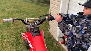 CRF110 protaper bars and BBR extended throttle tube install klx110 [upl. by Cordi]