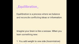 Equilibration in psychology for ktet category 3 [upl. by Nodnelg958]