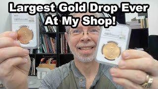 Largest Gold Drop Ever At My Coin Shop  Over 36 Ounces [upl. by Sigismund]