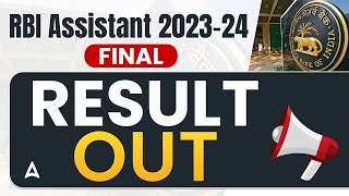 RBI Assistant Result 2023 Out  How to check RBI Assistant Result  Full Details [upl. by Gona]