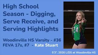 2024 Woodinville High School Varsity 12 Season Highlights  Kate Stuart 2026 LiberoDS [upl. by Dreeda]