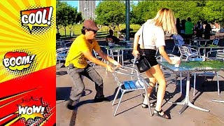 Chair pulling prank  Funny video compilation Chair Pulling  prank funny [upl. by Mohr]