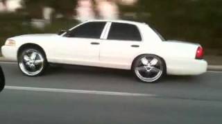 Crown Vic bagged on 24quot DUB Padrones [upl. by Aioj]