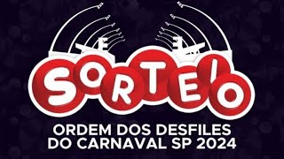 Sorteio da ordem dos desfiles do Carnaval 2024 de São Paulo [upl. by Byrne]