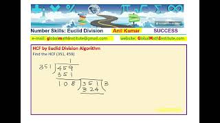 How to find HCF between 351 and 459 by Euclid Division Lemma 2 Methods [upl. by Lienet]