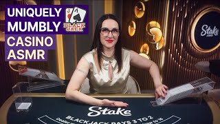 Unintentional ASMR Casino ♣️ Uniquely Mumbly Blackjack [upl. by Ojybbob]